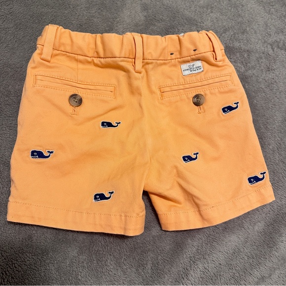 Vineyard Vines Toddler Orange Shorts With Blue Whale Pattern Size 2T - Picture 5 of 8